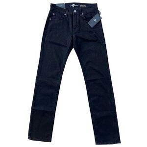 7 For All Mankind Slimmy Slim Straight Leg Jeans Black ( 28 )
